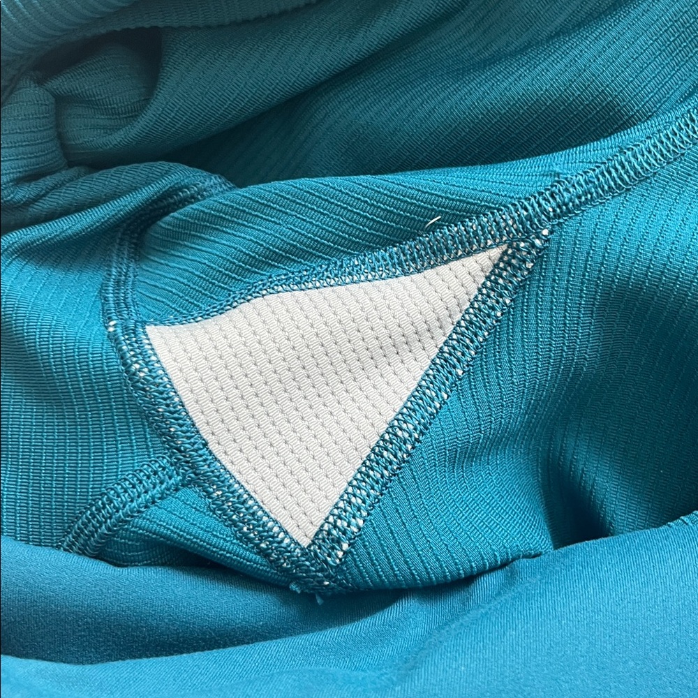 Athleta Elation ribbed tight Teal High-Waisted Leggings size xl - Picture 9 of 11